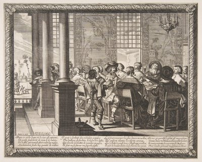 El banquete para el regreso del hijo pródigo, ca. 1636 de Abraham Bosse