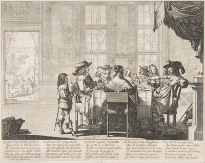 El banquete del hombre rico de Abraham Bosse