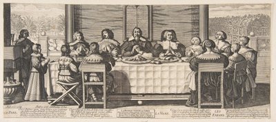 La bendición en la mesa de Abraham Bosse