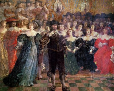 El baile de la corte (detalle) de Abraham Bosse