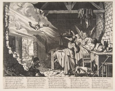 La muerte de Lázaro, 1620-76 de Abraham Bosse