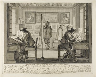 El grabador y el aguafortista, 1642 de Abraham Bosse