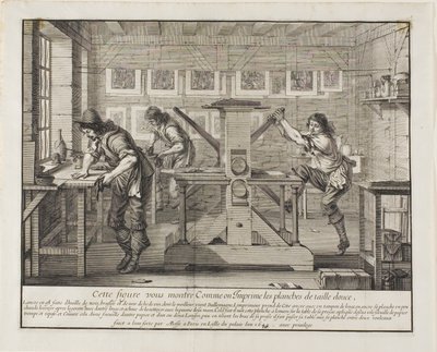 La prensa del grabador - La tienda del grabador de Abraham Bosse