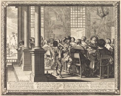 La fiesta celebrando el regreso del hijo pródigo de Abraham Bosse