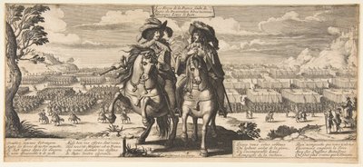 Las fuerzas francesas: Luis XIII y Gastón de Orleans, ca. 1630 de Abraham Bosse