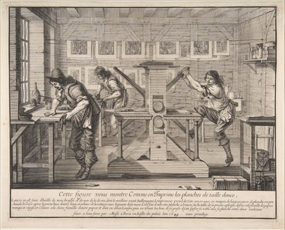 Los impresores de intaglio, 1642 de Abraham Bosse