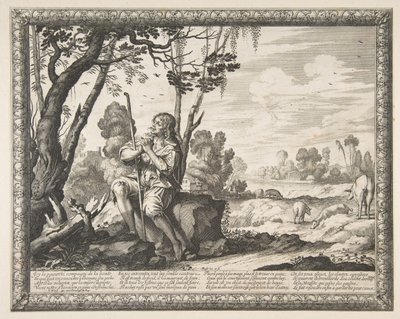 El Hijo Pródigo Guardando Cerdos, ca. 1636 de Abraham Bosse