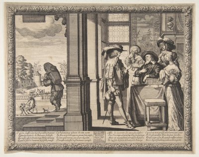 El hijo pródigo deja el hogar, ca. 1636 de Abraham Bosse