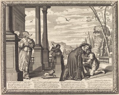 El hijo pródigo recibido por su padre de Abraham Bosse