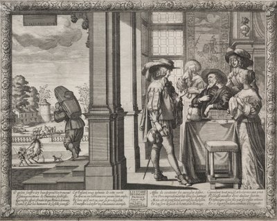 El Hijo Pródigo: El Hijo Pródigo Despidiéndose de Sus Padres de Abraham Bosse