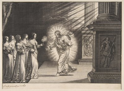 Las Vírgenes Prudentes ante Cristo de Abraham Bosse
