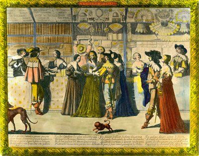 La galería del Palacio Real. Grabado por Abraham Bosse (1602-1676) Siglo XVII. Colección privada de Abraham Bosse