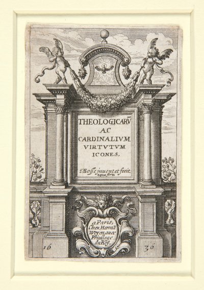 Portada de Iconos de Virtudes Teológicas y Cardinales de Abraham Bosse