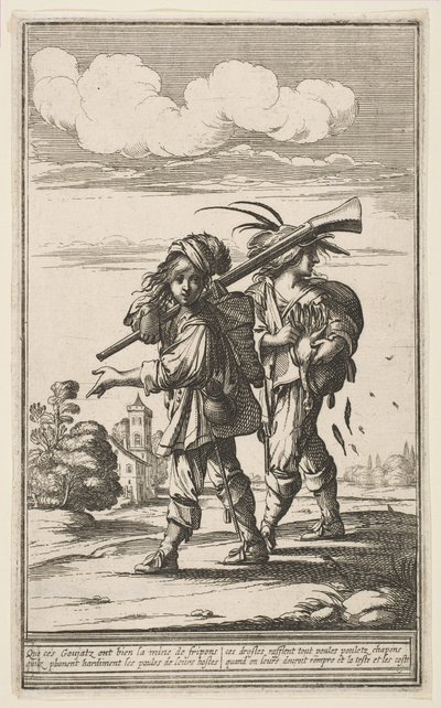 Dos merodeadores, mediados a finales del siglo XVII de Abraham Bosse