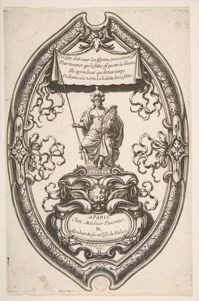 Virtud: Atenea, 1637 de Abraham Bosse