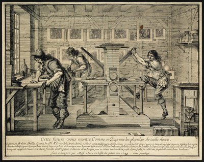 Taller de un Grabador, 1642 de Abraham Bosse