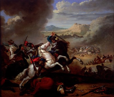 Escena de Batalla, c. 1807-c. 1868 de Abraham Cooper