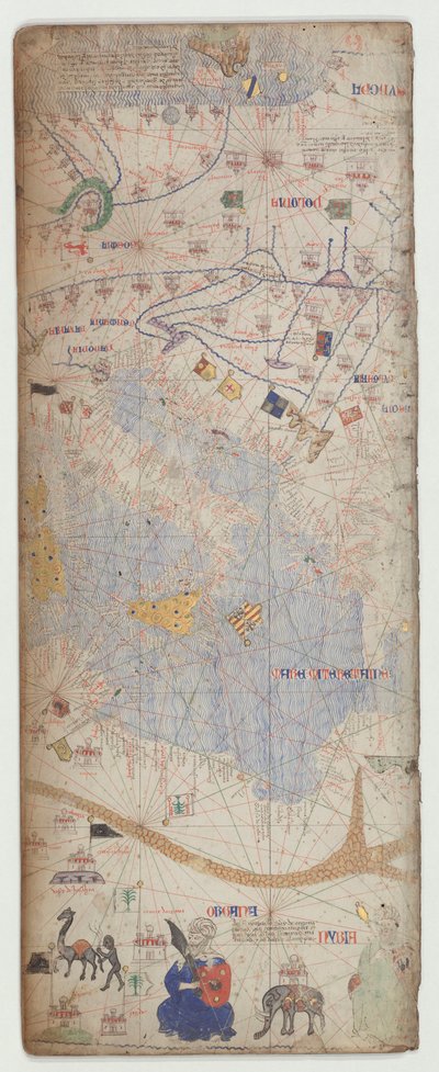Atlas Catalán, Hoja 7, 1375 de Abraham Cresques