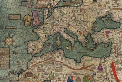 Norte de África, Europa y el Medio Oriente del Atlas Catalán de Abraham Cresques