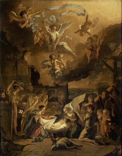 La adoración de los pastores de Abraham Danielsz. Hondius