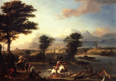 La Caza del Ciervo, c.1675 de Abraham Danielsz. Hondius
