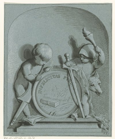 Alegoría con dos amorcillos de Abraham Delfos