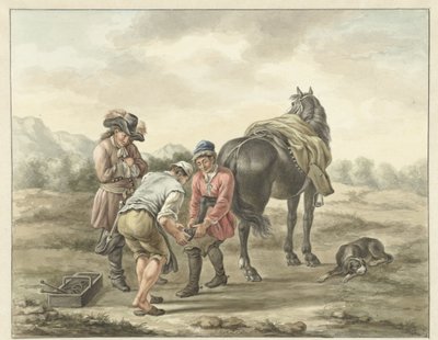 Herrador en el paisaje de Abraham Delfos