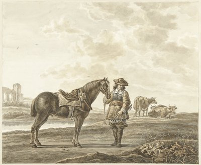 Jinete en paisaje de Abraham Delfos