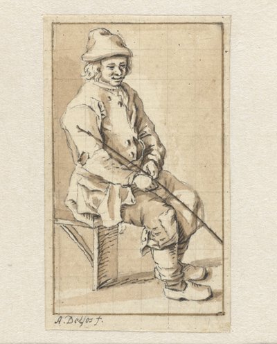 hombre sentado de Abraham Delfos
