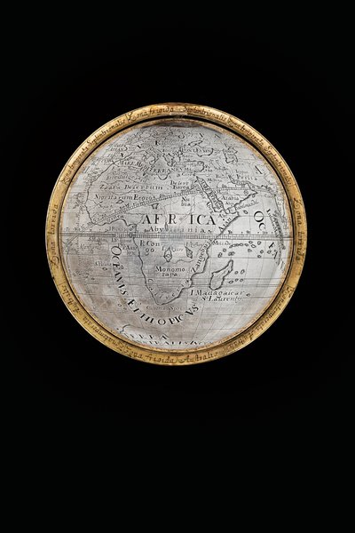 Dos globos terráqueos y celestes excepcionales, sostenidos por Hércules y Atlas, Augsburgo, 1697-99 de Abraham Drentwett