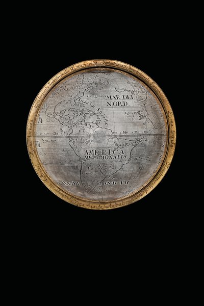 Dos globos terráqueos y celestes excepcionales, sostenidos por Hércules y Atlas, Augsburgo, 1697-99 de Abraham Drentwett