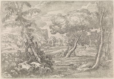 paisaje boscoso de Abraham Genoels
