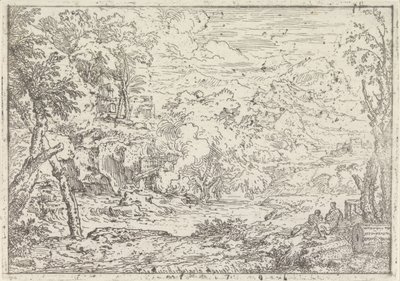 paisaje con ruinas de Abraham Genoels