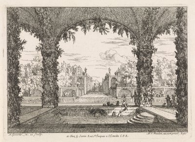 jardín con baño Jardines Arquitectónicos (título de la serie) de Abraham Genoels