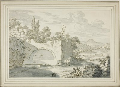 Paisaje con fuente de Abraham Genoels II
