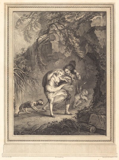 El golpe de viento de Abraham Girardet after Antoine Lebel