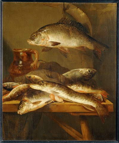 Bodegón con carpa ... de Abraham Hendricksz van Beyeren