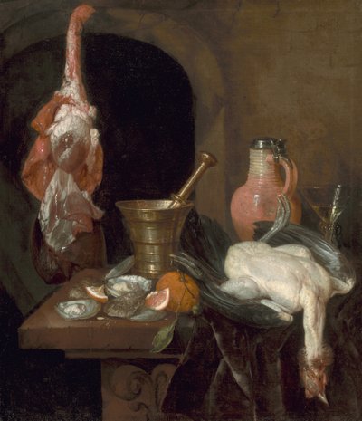 Preparativos para una Comida, 1664 de Abraham Hendricksz van Beyeren