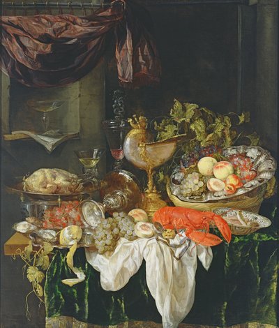 Naturaleza muerta con frutas de Abraham Hendricksz van Beyeren