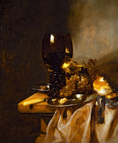 Bodegón con romero y fruta de Abraham Hendricksz van Beyeren