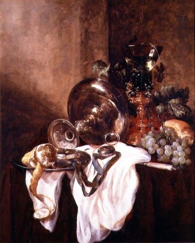 Naturaleza muerta con una fruta y una copa de plata de Abraham Hendricksz van Beyeren