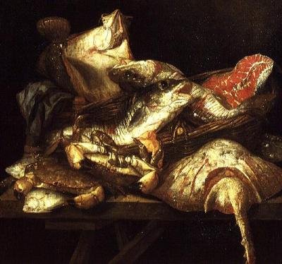 La exhibición de pescado de Abraham Hendricksz van Beyeren