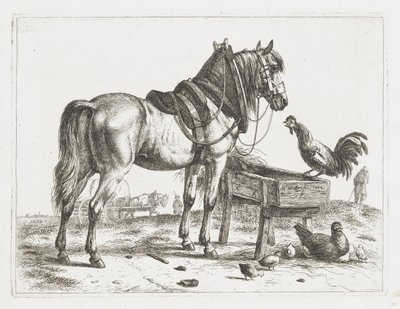 Caballo en un comedero de Abraham Hendrik Winter
