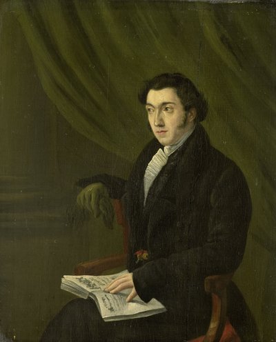 Retrato de Johannes Petrus Schouberg, grabador de sellos en la Casa de la Moneda Imperial de Utrecht de Abraham Hendrik Winter