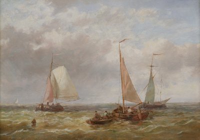 Barcos de pesca en el mar de Abraham Hulk