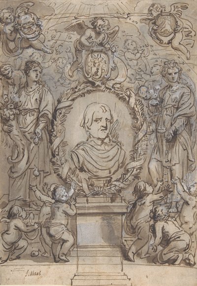 Diseño para una página de título, siglo XVII de Abraham Jansz van Diepenbeeck