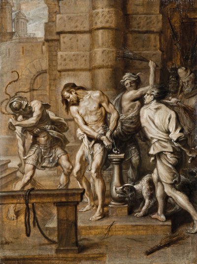La Flagelación, en brunaille de Abraham Jansz. van Diepenbeeck