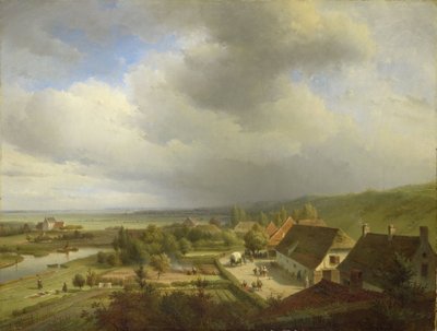 Paisaje montañoso cerca de Wageningen de Abraham Johannes Couwenberg