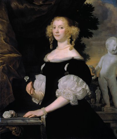 Retrato de una mujer, 1670 de Abraham Lambert Jacobsz Tempel van den