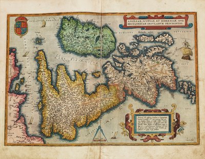 Angliae, Scotiae, et Hiberniae, sive Britannicar: Insularum descriptio (Inglaterra, Escocia e Irlanda, también conocidas como Islas Británicas) de Abraham Ortelius